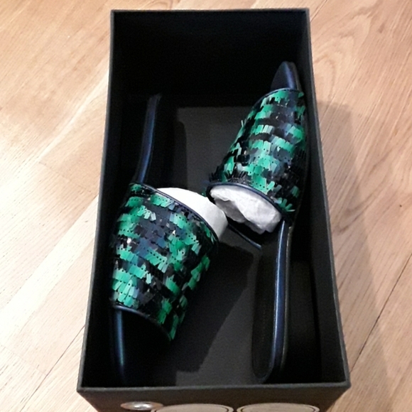 BN in box green sequined  sandals - Picture 3 of 4
